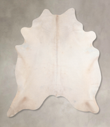 Ivory with Beige X-Large Brazilian Cowhide Rug 7'5"H x 6'8"W #A31460 by Hudson Hides