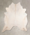 Ivory with Beige X-Large Brazilian Cowhide Rug 7'5