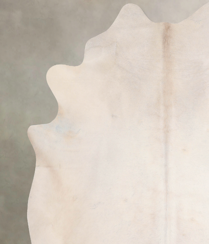 Ivory with Beige X-Large Brazilian Cowhide Rug 7'5"H x 6'8"W #A31460 by Hudson Hides