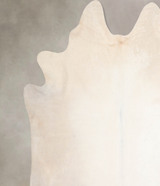 Ivory with Beige XX-Large Brazilian Cowhide Rug 7'0"H x 7'6"W #A31473 by Hudson Hides