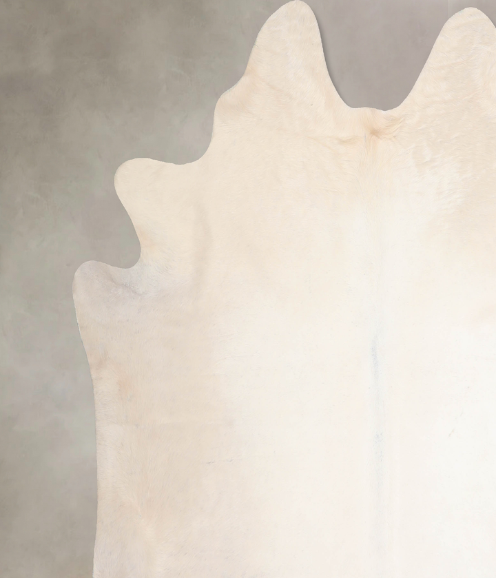 Ivory with Beige XX-Large Brazilian Cowhide Rug 7'0"H x 7'6"W #A31473 by Hudson Hides