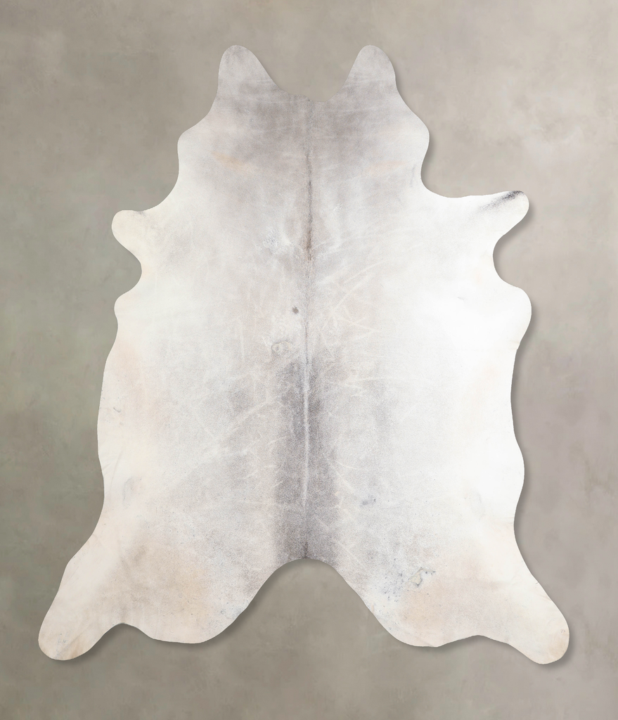 Medium Grey XX-Large Brazilian Cowhide Rug 8'1"H x 7'9"W #A31477 by Hudson Hides