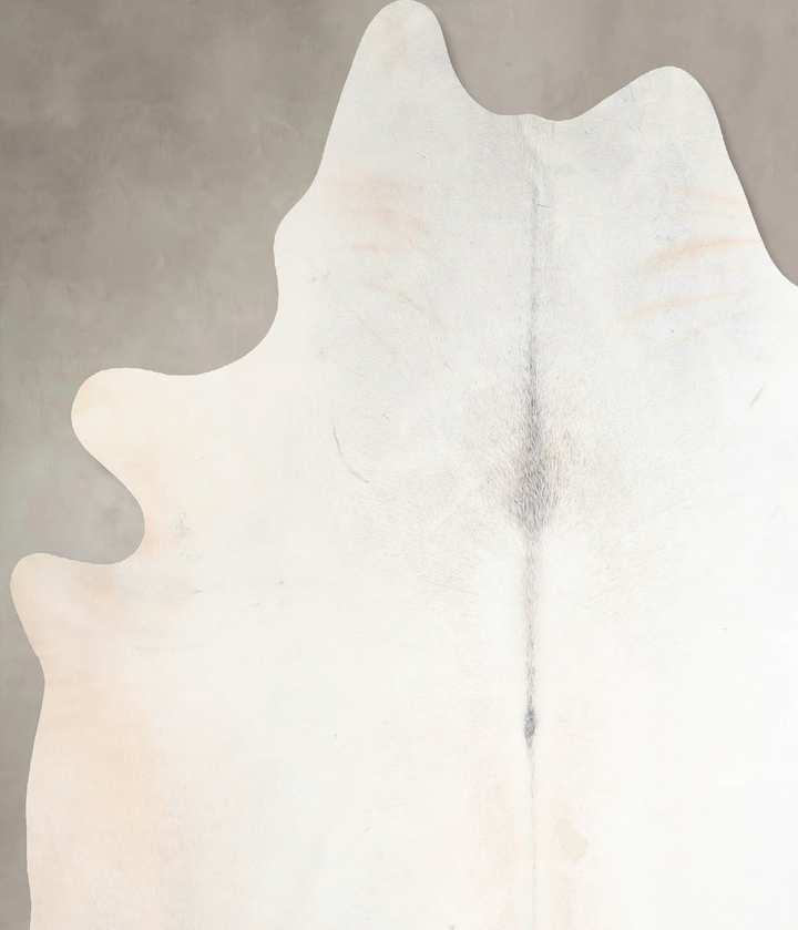 Ivory with Beige XX-Large Brazilian Cowhide Rug 8'1"H x 7'0"W #A31491 by Hudson Hides