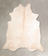 Ivory with Beige X-Large Brazilian Cowhide Rug 7'0"H x 7'1"W #A31506 by Hudson Hides