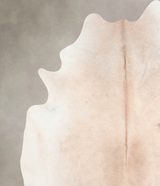 Ivory with Beige X-Large Brazilian Cowhide Rug 7'5"H x 6'5"W #A31551 by Hudson Hides