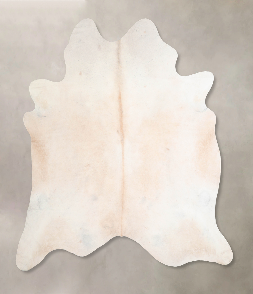 Ivory with Beige XX-Large Brazilian Cowhide Rug 7'6"H x 7'7"W #A31566 by Hudson Hides
