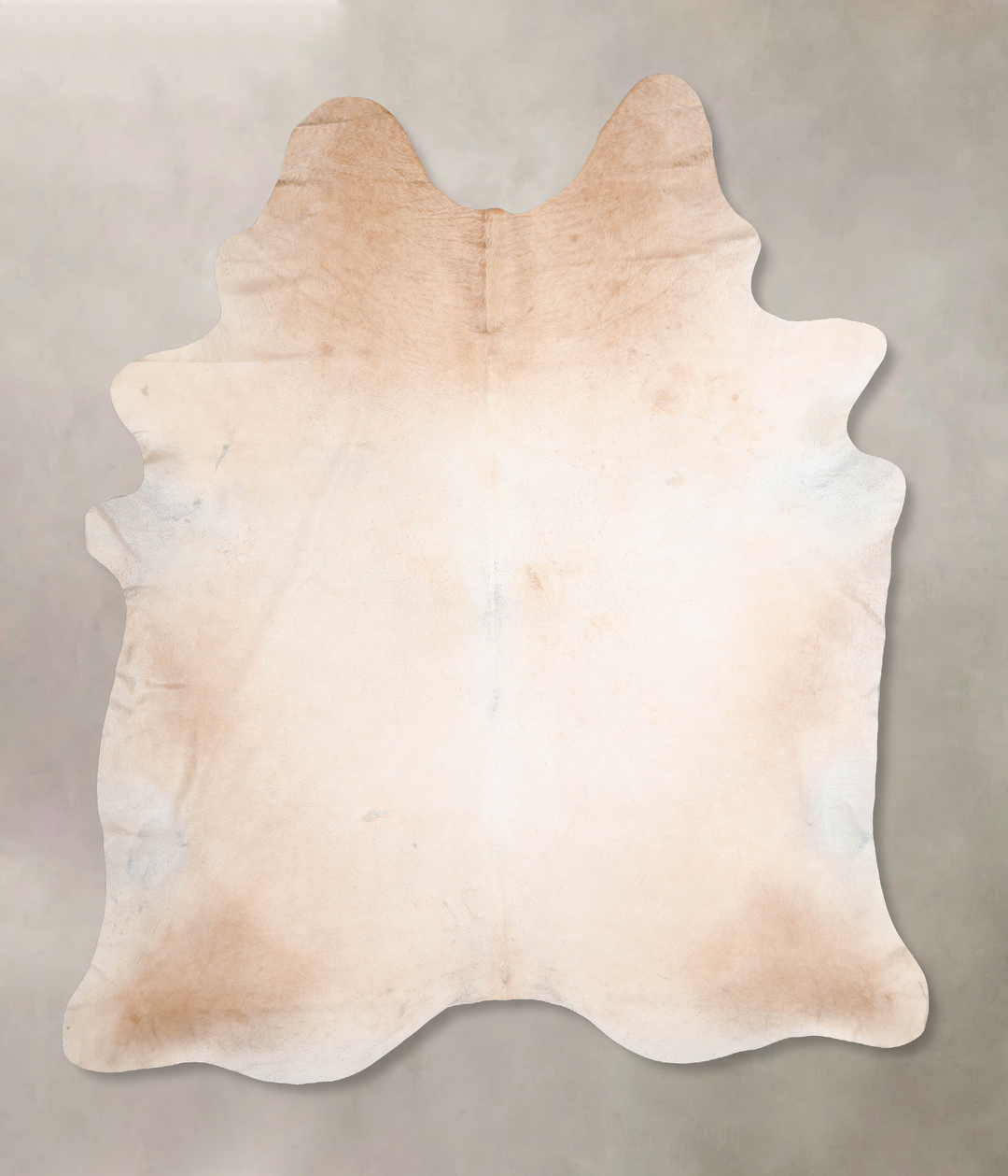 Ivory with Beige XX-Large Brazilian Cowhide Rug 8'8"H x 7'6"W #A31585 
