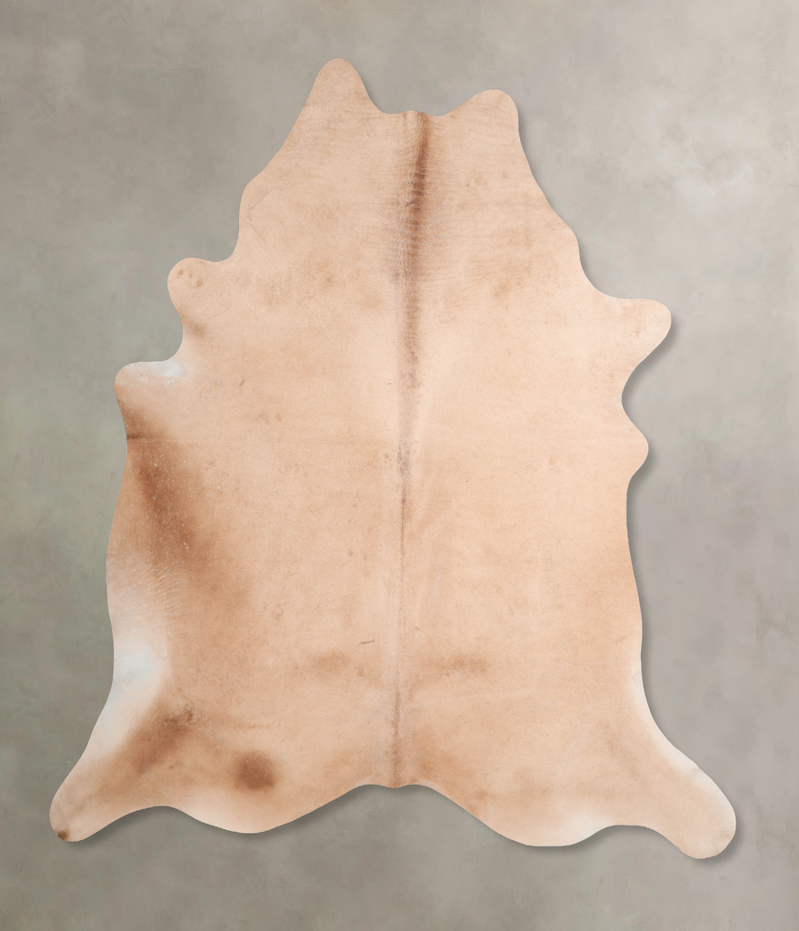 Beige XX-Large Brazilian Cowhide Rug 8'1"H x 7'2"W #A31601 by Hudson Hides