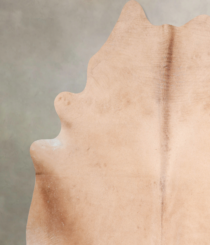 Beige XX-Large Brazilian Cowhide Rug 8'1"H x 7'2"W #A31601 by Hudson Hides