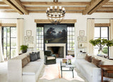 Ivory with Beige XX-Large Brazilian Cowhide Rug 7'6"H x 7'0"W #A31602 by Hudson Hides