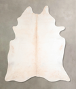 Ivory with Beige X-Large Brazilian Cowhide Rug 7'5"H x 6'8"W #A31617 by Hudson Hides