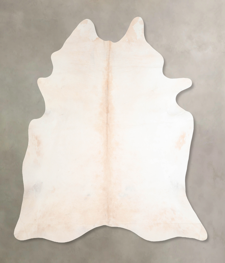 Ivory with Beige X-Large Brazilian Cowhide Rug 7'5"H x 6'8"W #A31617 by Hudson Hides