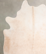 Ivory with Beige XX-Large Brazilian Cowhide Rug 8'1"H x 7'6"W #A31644 by Hudson Hides