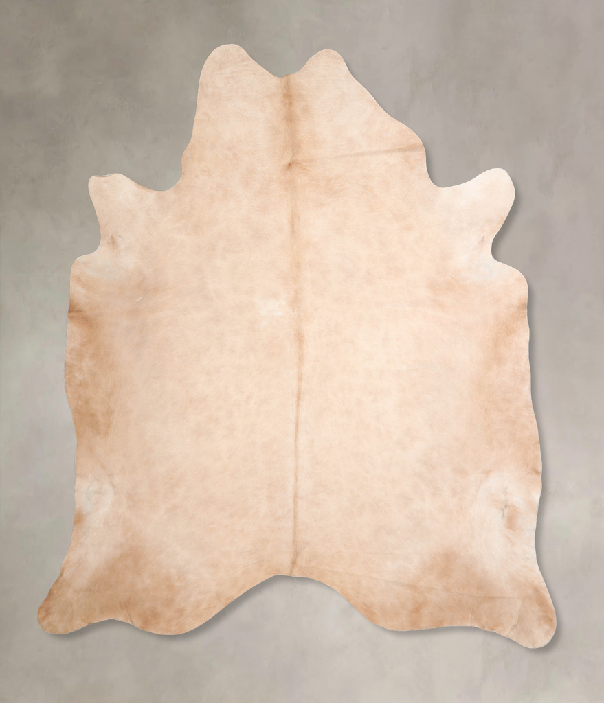 Beige XX-Large Brazilian Cowhide Rug 8'1"H x 7'6"W #A31685 by Hudson Hides