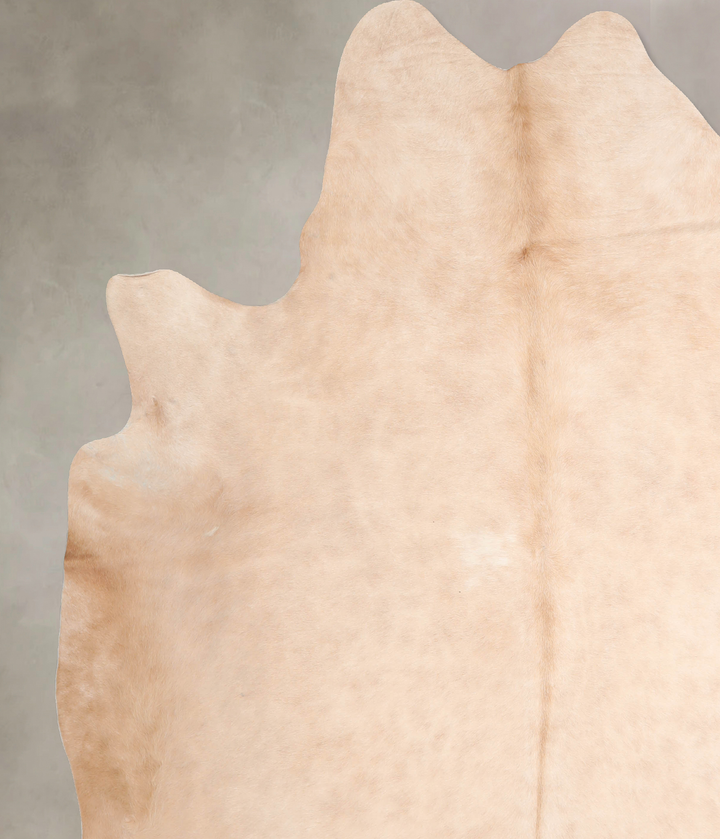 Beige XX-Large Brazilian Cowhide Rug 8'1"H x 7'6"W #A31685 by Hudson Hides