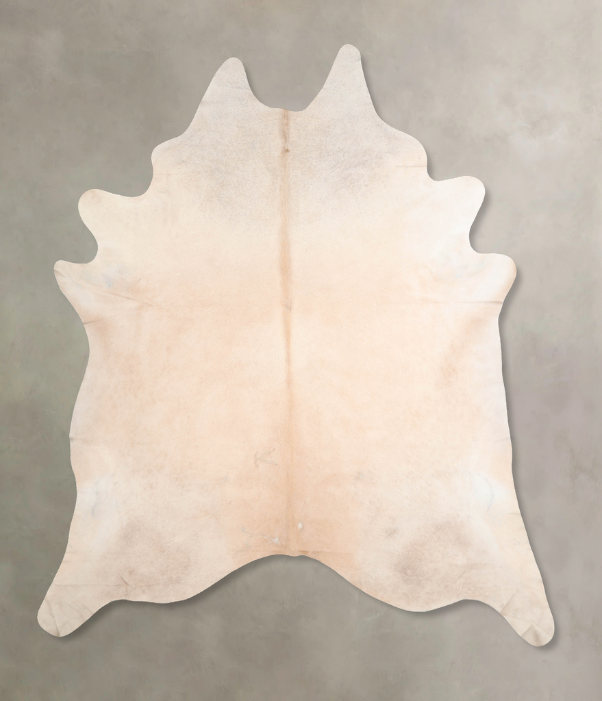 Ivory with Beige XX-Large Brazilian Cowhide Rug 8'8"H x 7'6"W #A31687 by Hudson Hides