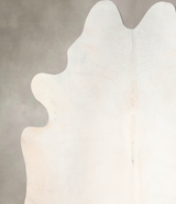 Ivory with Beige X-Large Brazilian Cowhide Rug 6'10"H x 6'6"W #A31711 by Hudson Hides