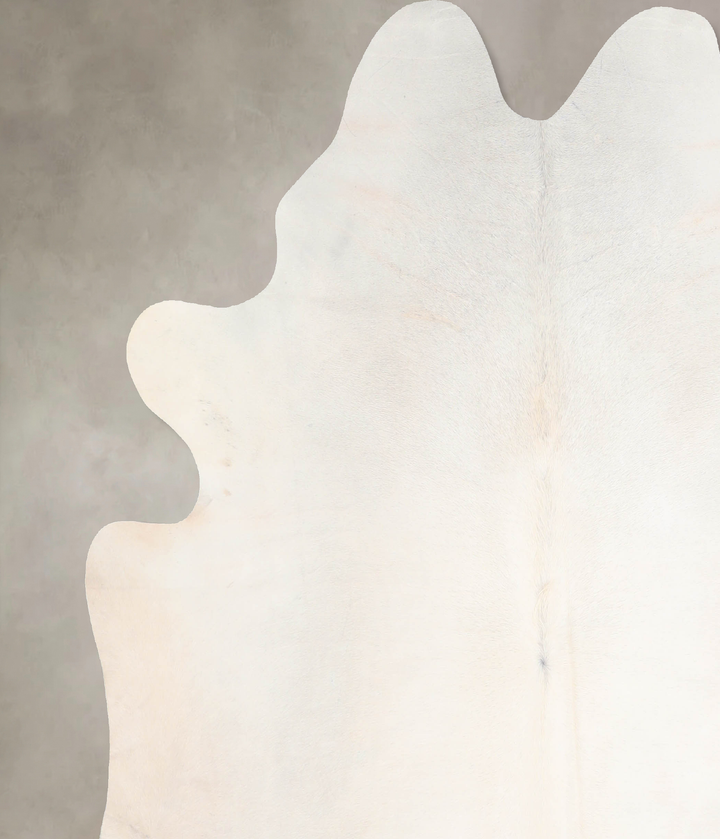 Ivory with Beige X-Large Brazilian Cowhide Rug 6'10"H x 6'6"W #A31711 by Hudson Hides