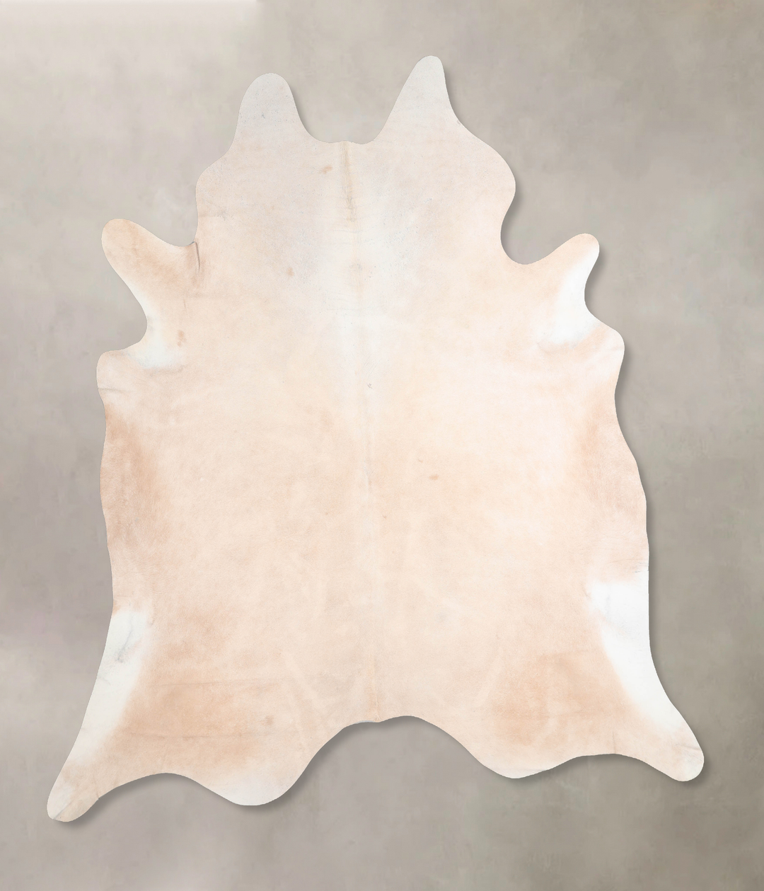 Beige XX-Large Brazilian Cowhide Rug 8'1"H x 7'2"W #A31744 by Hudson H