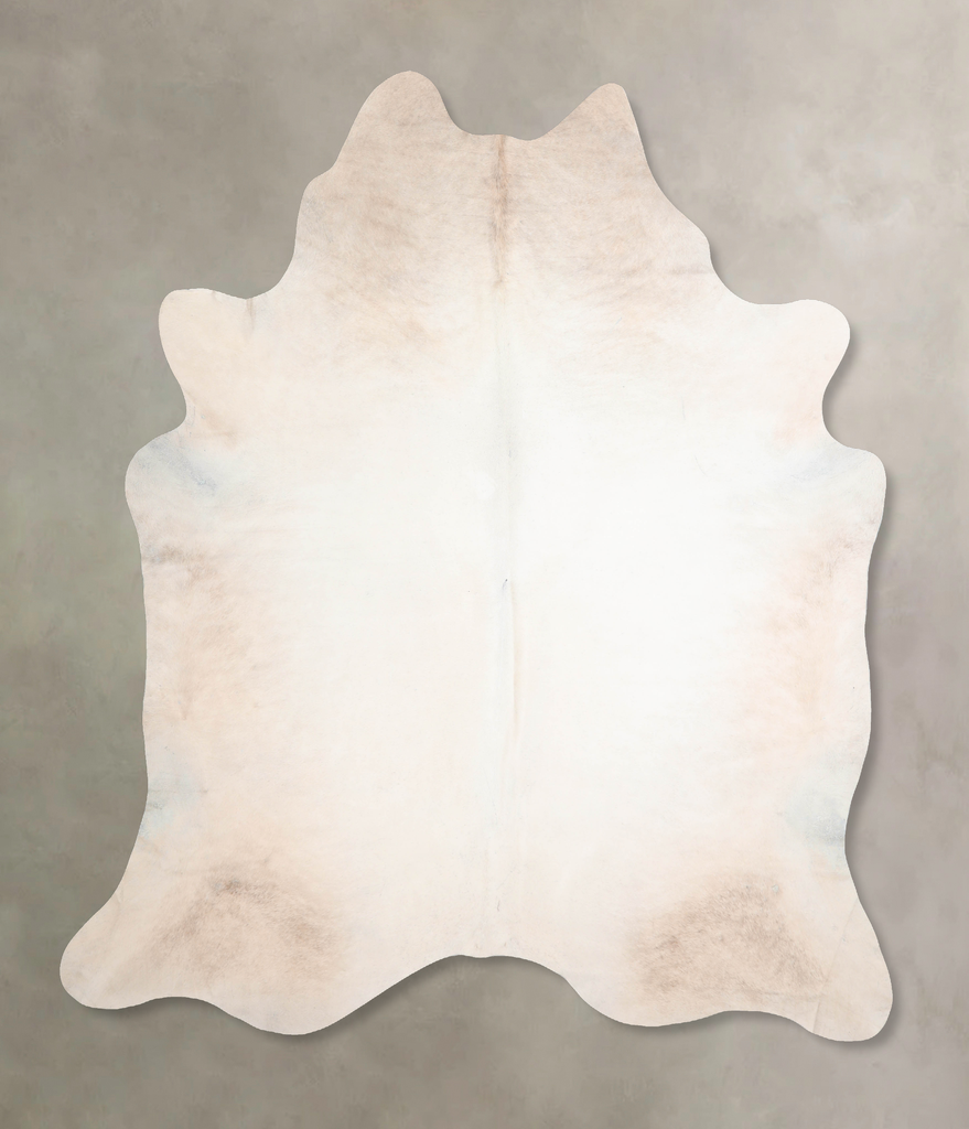 Ivory with Beige XX-Large Brazilian Cowhide Rug 8'4"H x 7'3"W #A31749 by Hudson Hides