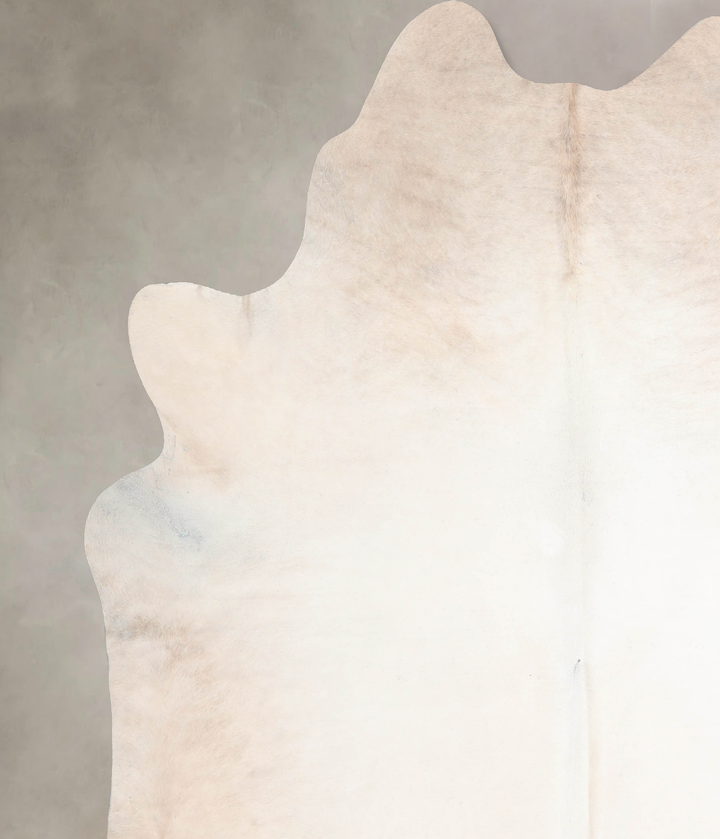 Ivory with Beige XX-Large Brazilian Cowhide Rug 8'4"H x 7'3"W #A31749 by Hudson Hides