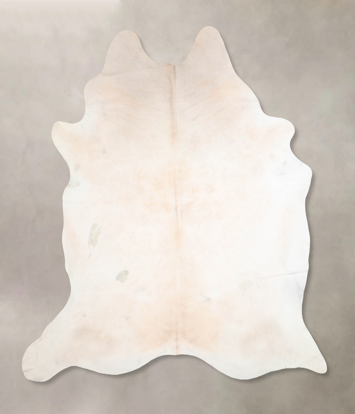 Ivory with Beige XX-Large Brazilian Cowhide Rug 8'1"H x 7'2"W #A31753 by Hudson Hides