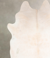 Ivory with Beige XX-Large Brazilian Cowhide Rug 8'1"H x 7'2"W #A31753 by Hudson Hides