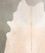 Ivory with Beige XX-Large Brazilian Cowhide Rug 7'5"H x 6'10"W #A31769 by Hudson Hides