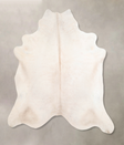 Ivory with Beige X-Large Brazilian Cowhide Rug 6'8"H x 6'7"W #A31782 by Hudson Hides