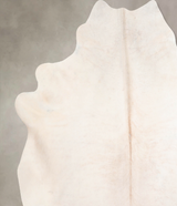 Ivory with Beige X-Large Brazilian Cowhide Rug 6'8"H x 6'7"W #A31782 by Hudson Hides