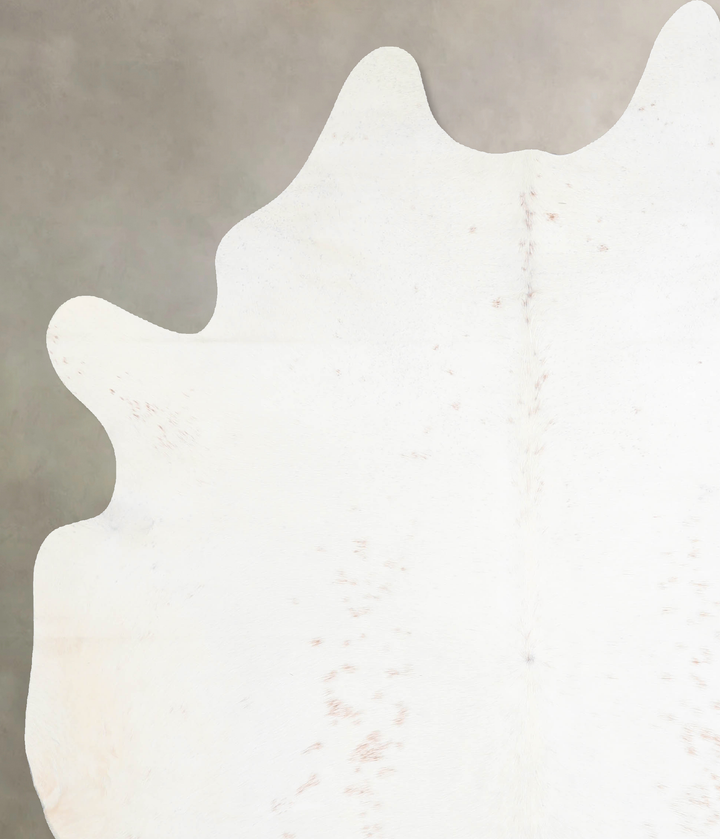 Ivory with Beige X-Large Brazilian Cowhide Rug 7'8"H x 6'0"W #A31806 by Hudson Hides