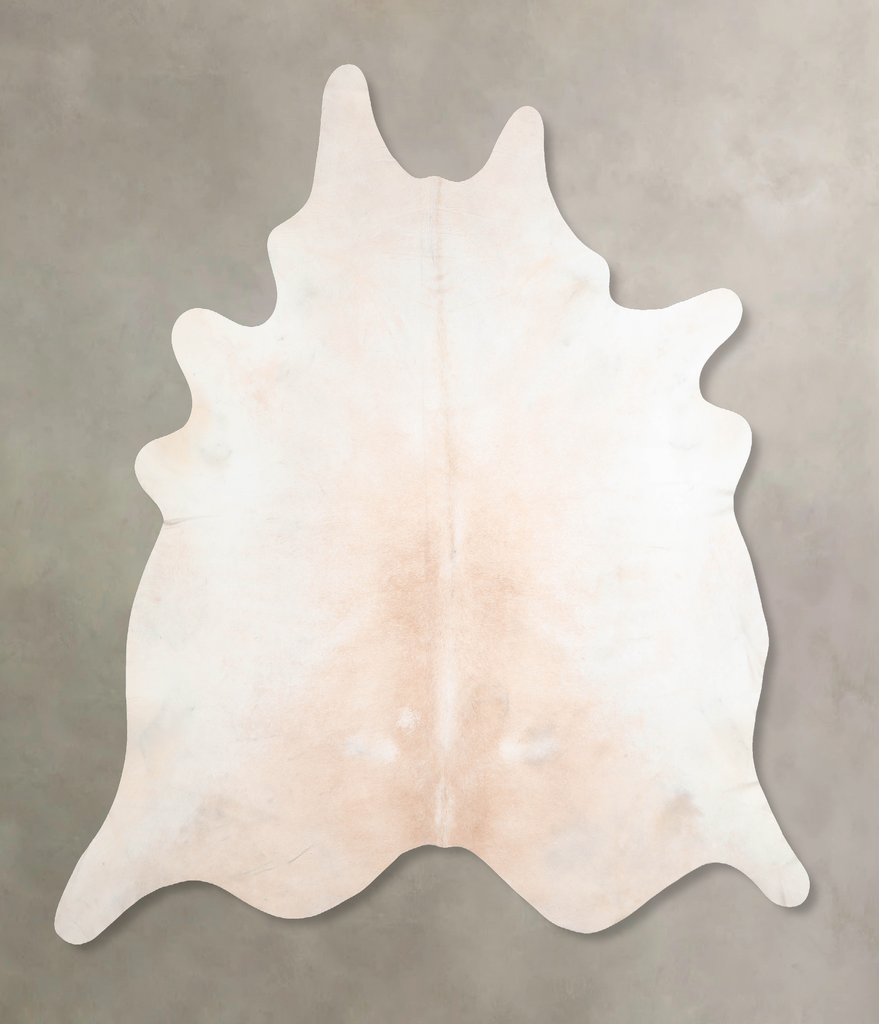 Ivory with Beige XX-Large Brazilian Cowhide Rug 7'10"H x 7'6"W #A31829 by Hudson Hides