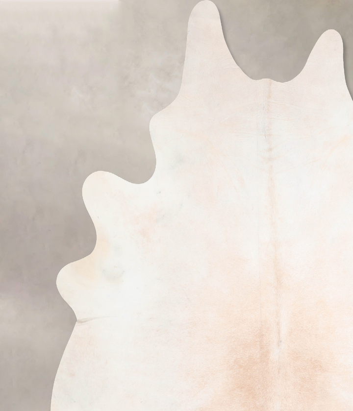 Ivory with Beige XX-Large Brazilian Cowhide Rug 7'10"H x 7'6"W #A31829 by Hudson Hides