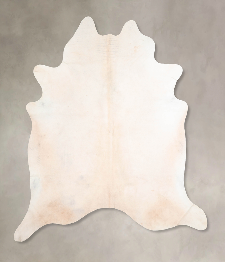 Ivory with Beige XX-Large Brazilian Cowhide Rug 7'9"H x 7'1"W #A31830 by Hudson Hides
