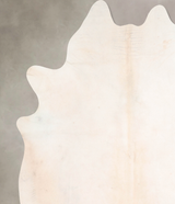 Ivory with Beige XX-Large Brazilian Cowhide Rug 7'9"H x 7'1"W #A31830 by Hudson Hides