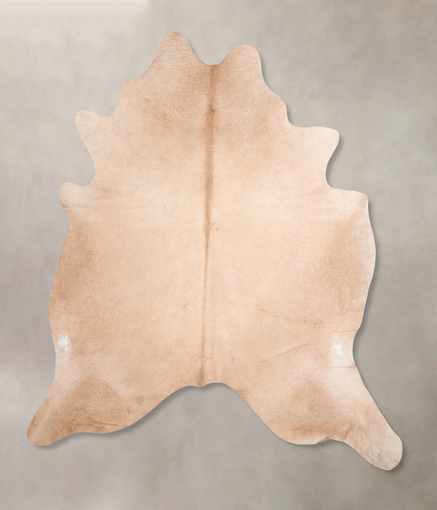 Beige XX-Large Brazilian Cowhide Rug 8'0"H x 7'5"W #A31834 by Hudson Hides