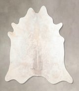 Grey with Beige X-Large Brazilian Cowhide Rug 7'1"H x 7'0"W #A31875 by Hudson Hides