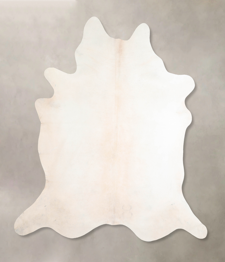 Ivory with Beige XX-Large Brazilian Cowhide Rug 7'7"H x 6'11"W #A31884 by Hudson Hides