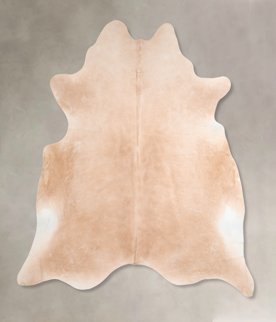 Beige XX-Large Brazilian Cowhide Rug 7'8"H x 7'2"W #A31896 by Hudson Hides