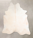 Ivory with Beige XX-Large Brazilian Cowhide Rug 7'8"H x 7'3"W #A31901 by Hudson Hides