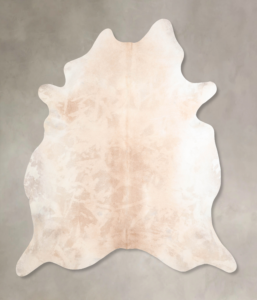 Beige X-Large Brazilian Cowhide Rug 6'8"H x 6'0"W #A31913 by Hudson Hides