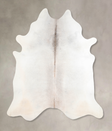 Grey with Beige XX-Large Brazilian Cowhide Rug 7'8"H x 6'11"W #A31935 by Hudson Hides