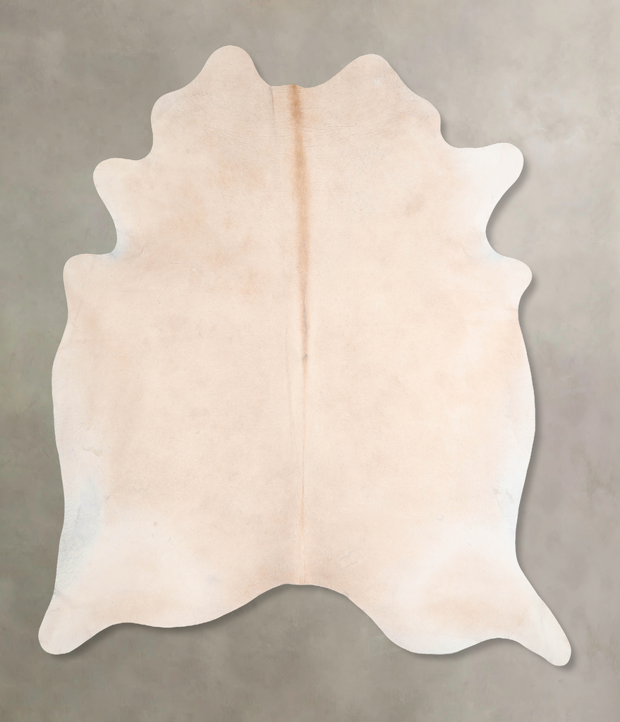 Beige XX-Large Brazilian Cowhide Rug 7'10"H x 6'10"W #A31944 by Hudson Hides