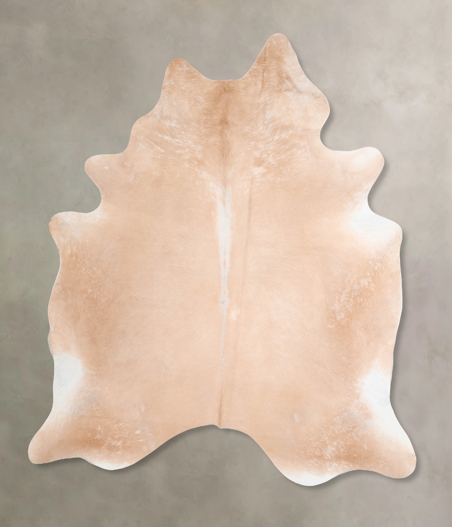Beige XX-Large Brazilian Cowhide Rug 7'9"H x 6'7"W #A31948 by Hudson Hides