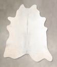 Light Grey X-Large Brazilian Cowhide Rug 7'1"H x 6'10"W #A31972 by Hudson Hides