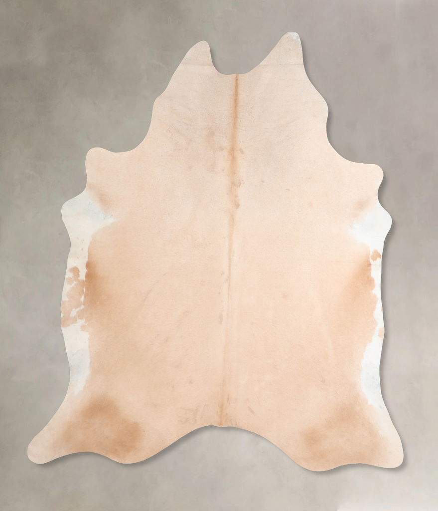 Beige X-Large Brazilian Cowhide Rug 7'3"H x 6'8"W #A31978 by Hudson Hides