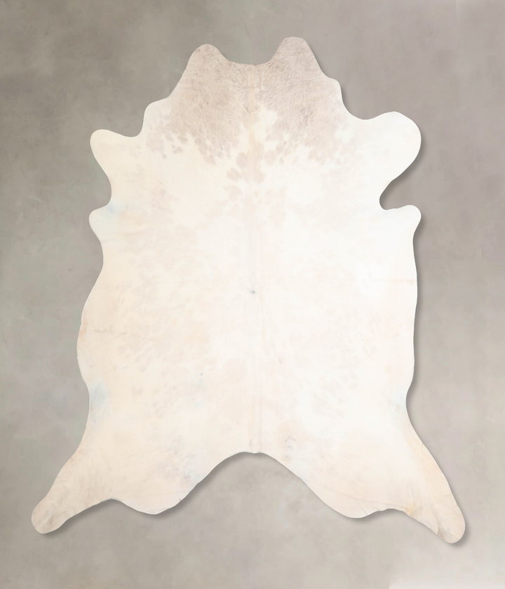 Ivory with Beige XX-Large Brazilian Cowhide Rug 8'2"H x 8'0"W #A31979 by Hudson Hides
