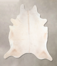 Ivory with Beige XX-Large Brazilian Cowhide Rug 7'11"H x 7'2"W #A31983 by Hudson Hides