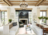 Grey with Beige X-Large Brazilian Cowhide Rug 7'2"H x 6'5"W #A31996 by Hudson Hides