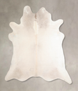 Ivory with Beige XX-Large Brazilian Cowhide Rug 7'11"H x 7'5"W #A32011 by Hudson Hides